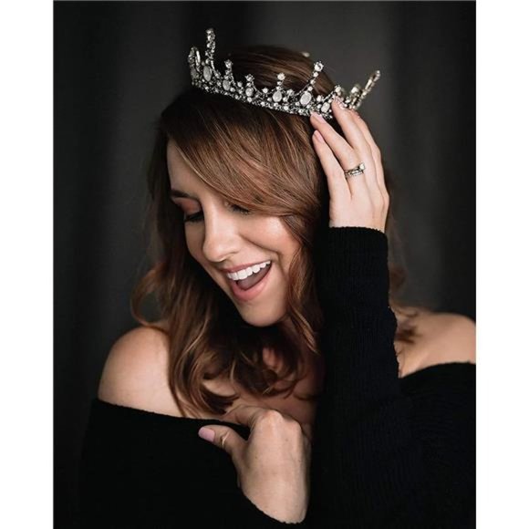 Opal Crystal Queen Crown - Princess Tiara - Picture 5 of 6